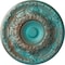 Ekena Millwork Granada Ceiling Medallion (Fits Canopies up to 7 1/8"), 19"OD x 1 1/2"P, Copper Green Patina CM19GACGS - alternate 1